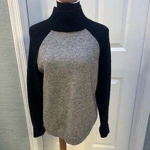 Karen Kane Black and Gray Turtleneck Sweater